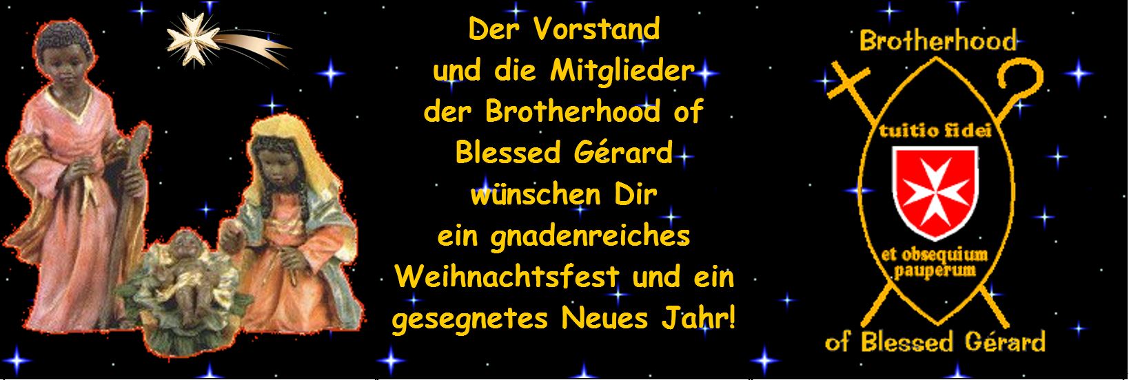 Weihnachtsgruß der Brotherhood of Blessed Gérard aus dem Original-Rundschreiben 2019