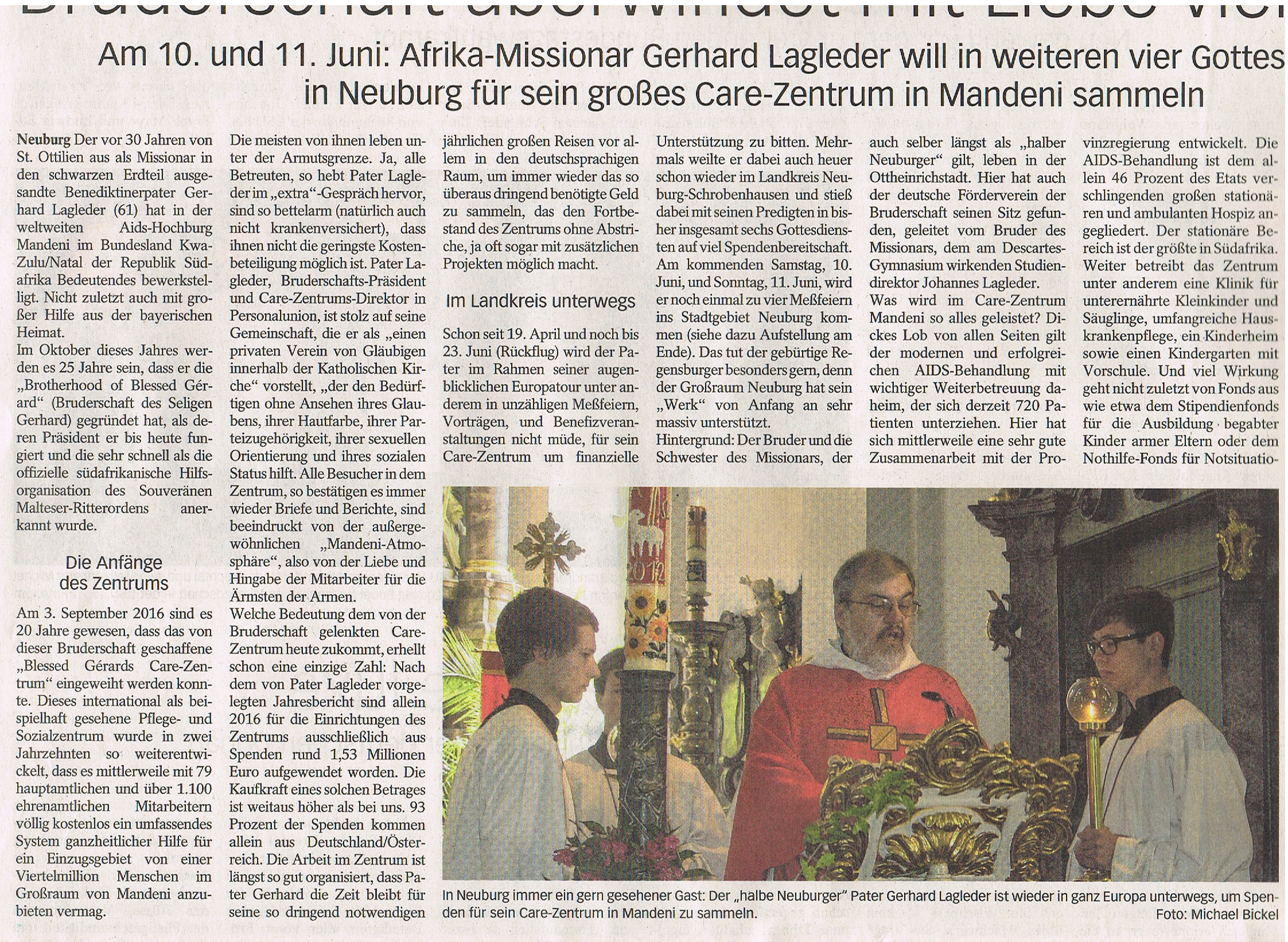 Afrika-Missionar sammelt für das Care-Zentrum